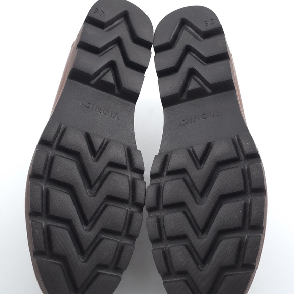 Vionic Women's Kensley Brown Smooth Leather Loafer Lug Sole Slip On Size 9.5 W - Picture 6 of 8